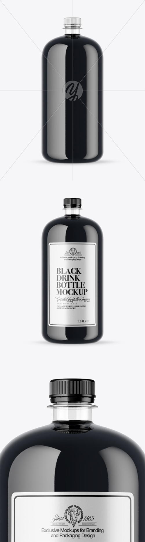 Plastic Bottle With Black Drink Mockup 51989 TIF