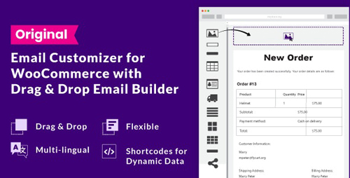 CodeCanyon - Email Customizer for WooCommerce with Drag and Drop Email Builder v1.5.13 - 19849378
