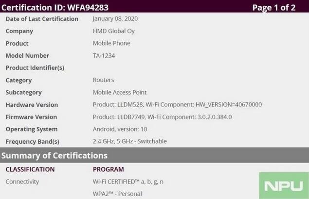 Сертифицирован 1-ый телефон Nokia с предустановленной Android 10