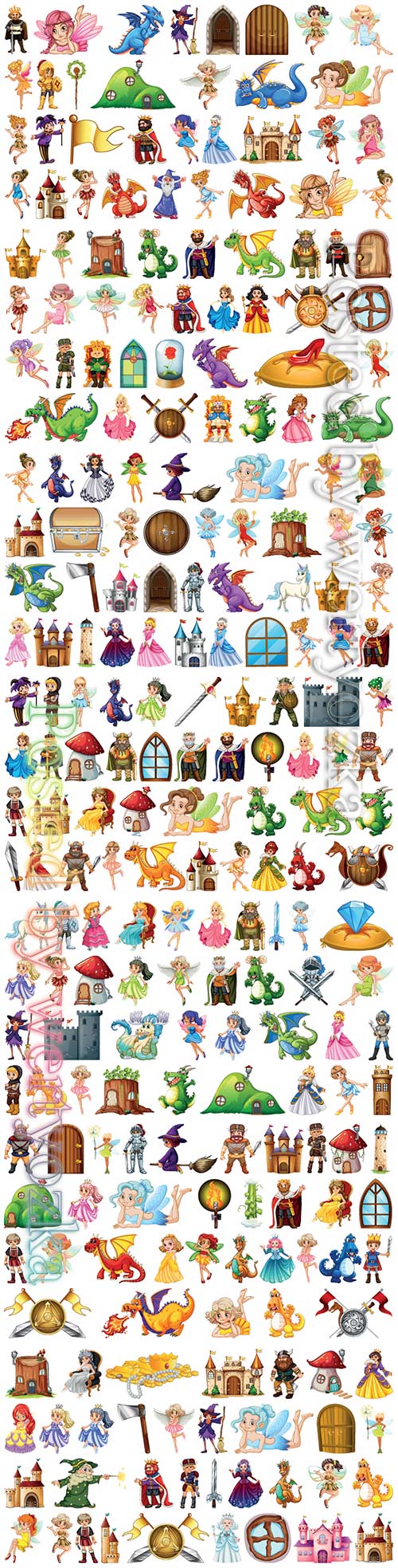 Set of fairy tale vector character