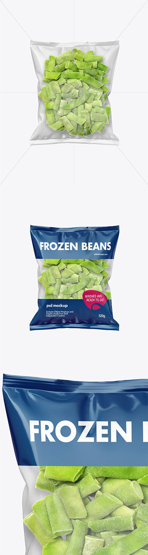 Plastic Bag With Frozen Beans Mockup 52437 TIF