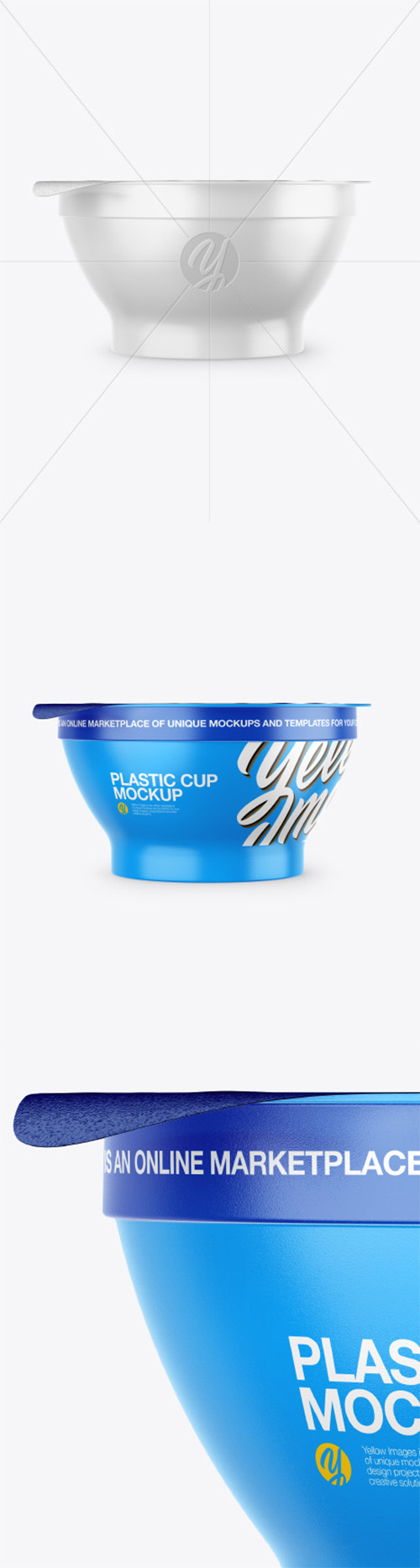 Plastic Yogurt Cup with Foil Lid Mockup 52450 TIF