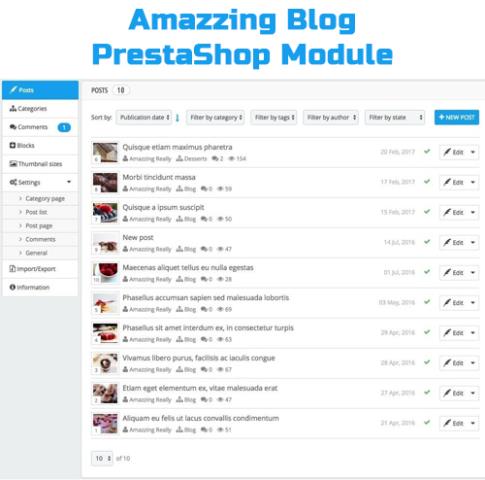 Amazzing blog v1.5.1 - PrestaShop Module