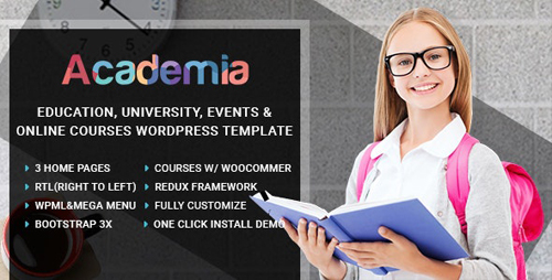ThemeForest - Academia v2.6 - Education Center WordPress Theme - 14806196