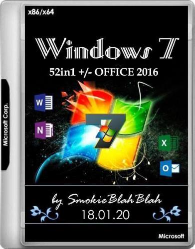 Windows 7 SP1 x86/x64 52in1 +/- Office 2016 by SmokieBlahBlah 18.01.20 (RUS/ENG)