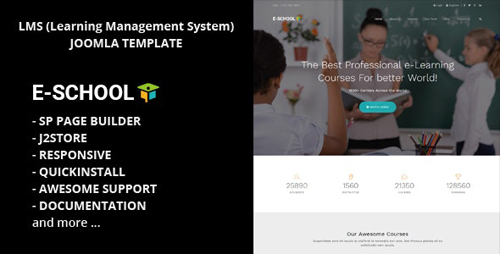 ThemeForest - E School v1.9 - Professional Learning and Courses Joomla Template - 25044199