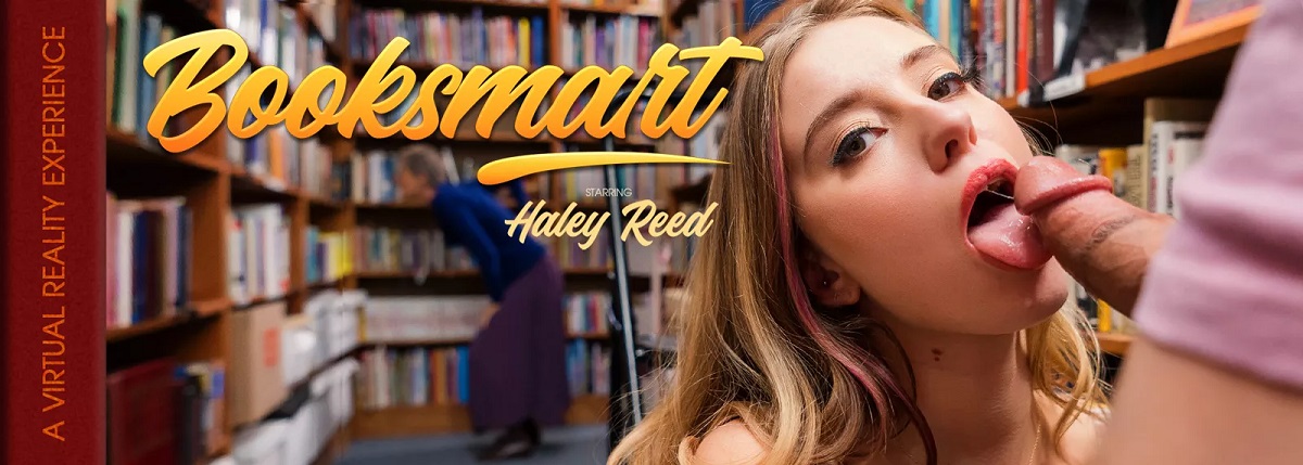 [VRBangers.com] Haley Reed (Booksmart / 21.01.2020) [2020 ., Babe, Blonde, Blowjob, Cowgirl, Cum-shot, Natural Tits, Shaved Pussy, Tattoo, Virtual Reality, VR, 6K, 3072p] [Oculus Rift / Vive]