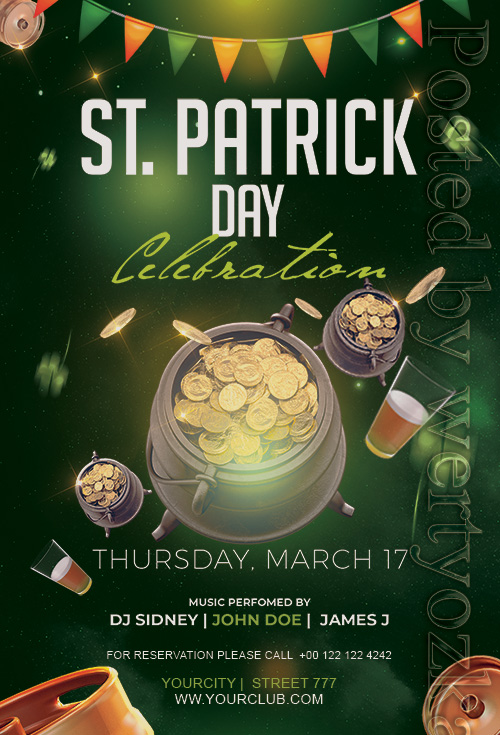 St Patrick's Day - Premium flyer psd template