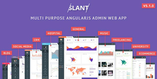 ThemeForest - Slant v5.1.0 - Multi Purpose AngularJS Admin Web App with Bootstrap - 12161704
