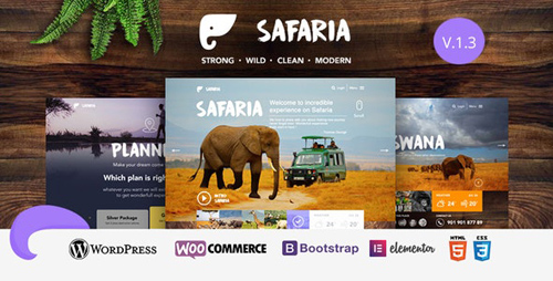 ThemeForest - Safaria v1.3 - Safari & Zoo WordPress Theme - 19116466