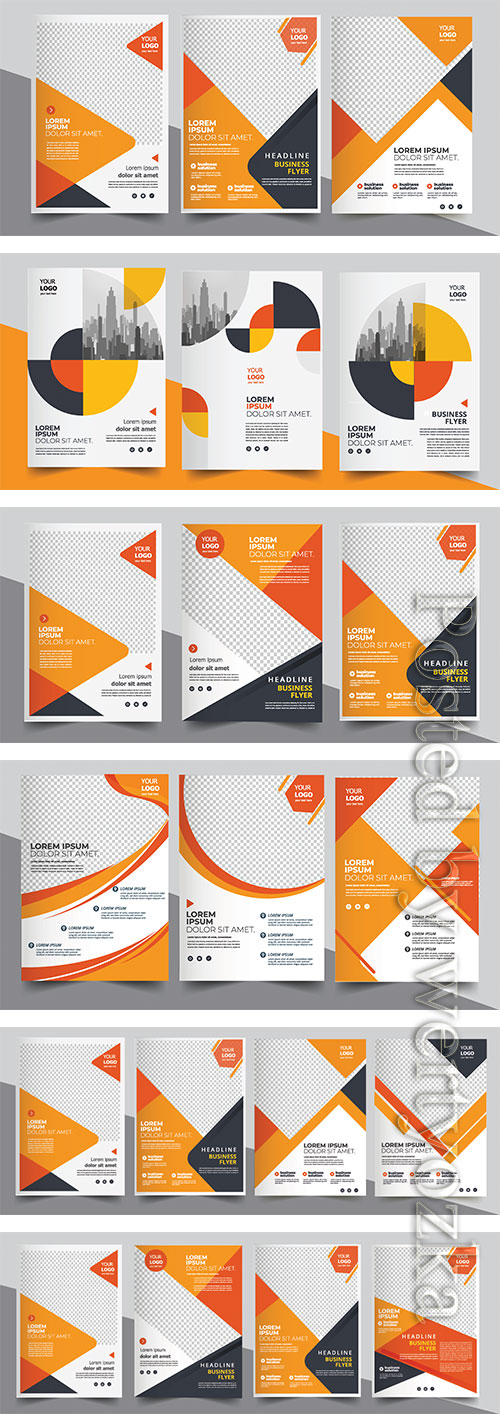 Brochure vector design, cover modern layout, annual report