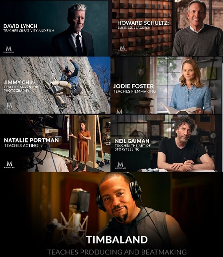 MasterClass Collection with Timbaland, David Lynch, Jimmy Chin, Neil Gaiman