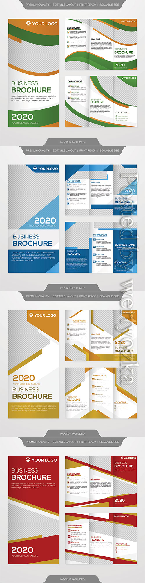 Trifold brochure template vector design and modern concept