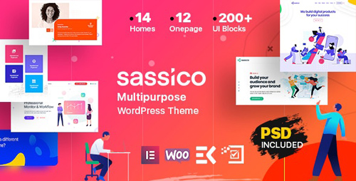 ThemeForest - Sassico v1.2.1 - Multipurpose Saas Startup Agency WordPress Theme - 25081433