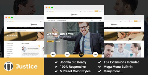 ThemeForest - Justice v3.9.6 - Attorney and Law Firm Joomla Template - 18637691