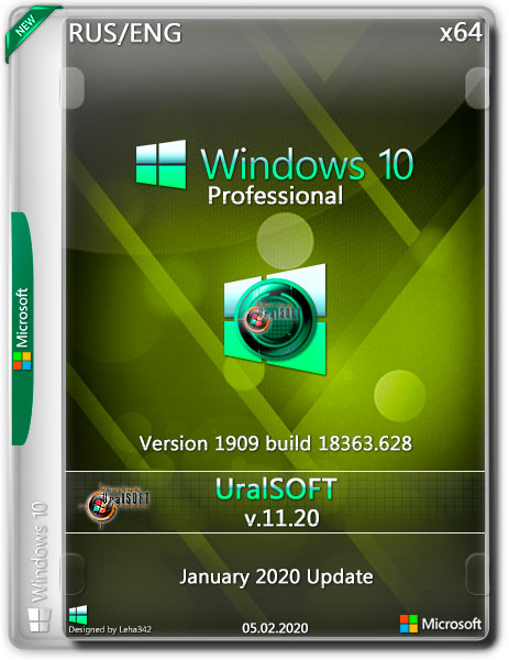 Windows 10 Professional x64 1909.18363.628 v.11.20 (RUS/ENG/2020)