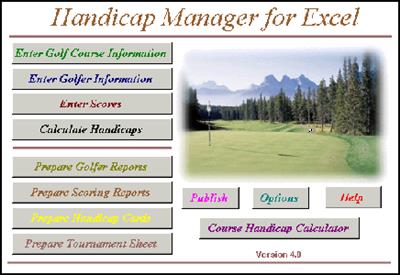 Handicap Manager For Excel 2007 / 2010 / 2013 / 2016 v6.2.2.0
