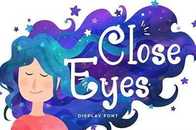 Close Eyes Playful Display Font