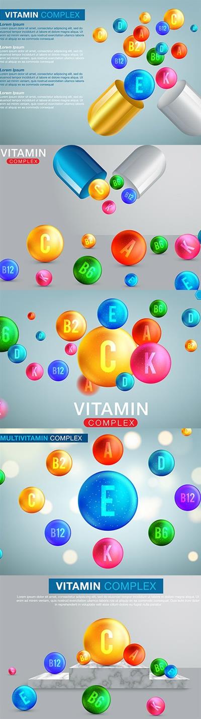 Vitamin Mineral Complex Banner Set