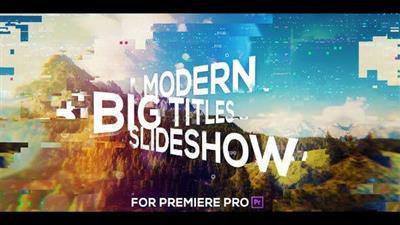 Videohive - Big Titles Glitch Slideshow for Premiere Pro - 25547353