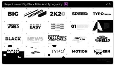 Big Black Titles And Typography 25277607