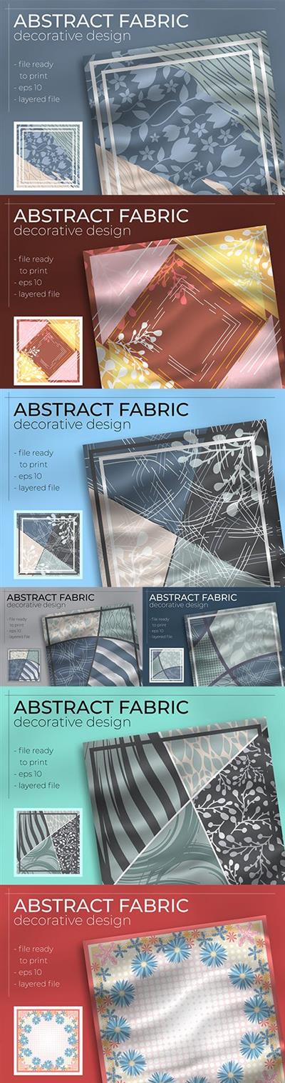 Decorative abstract realistic fabric design