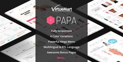 ThemeForest - Papa v3.9.6 - Responsive Multipurpose VirtueMart Template - 8347950