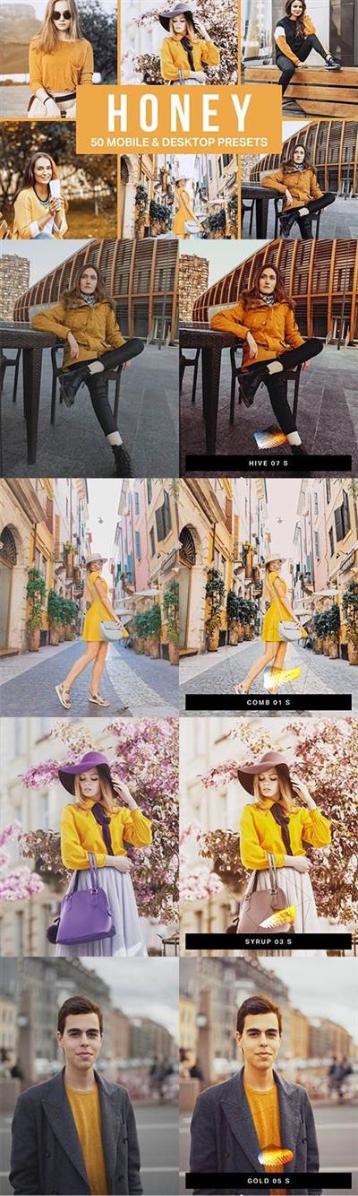 50 Honey Yellow Lightroom Presets and LUTs