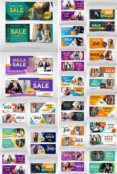 Fashion Sale Promotion Facebook Banners Pack