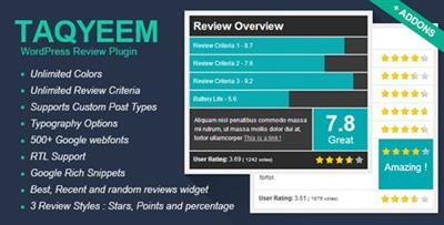 CodeCanyon - Taqyeem v2.6.2 - WordPress Review Plugin - 4558799