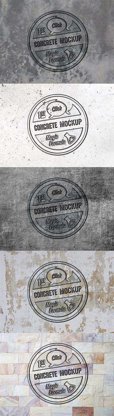  Concrete Logo Mockup 215878067