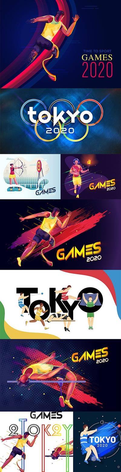 Tokyo 2020 Olympic Games symbol sports design