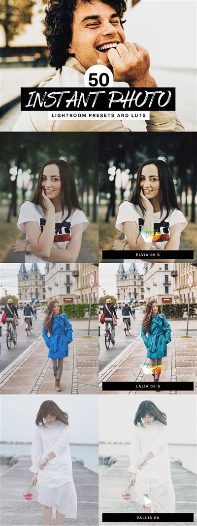 Creativemarket - 50 Instant Photo Lightroom Presets and LUTs 4510060