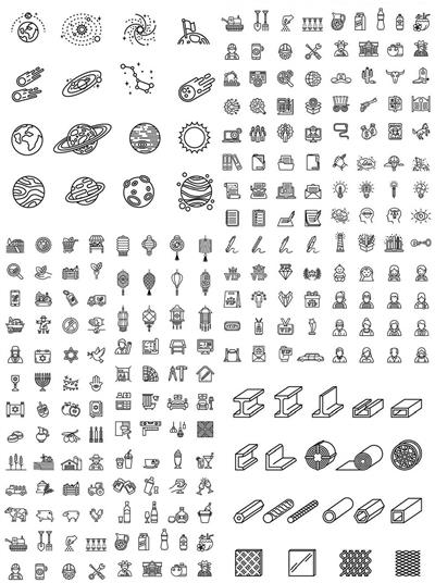 Modern Line Style Icons Pack