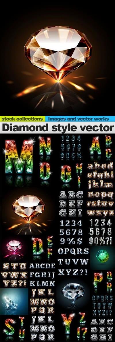 Diamond style vector