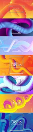 Color abstract background fluid wave 3d design