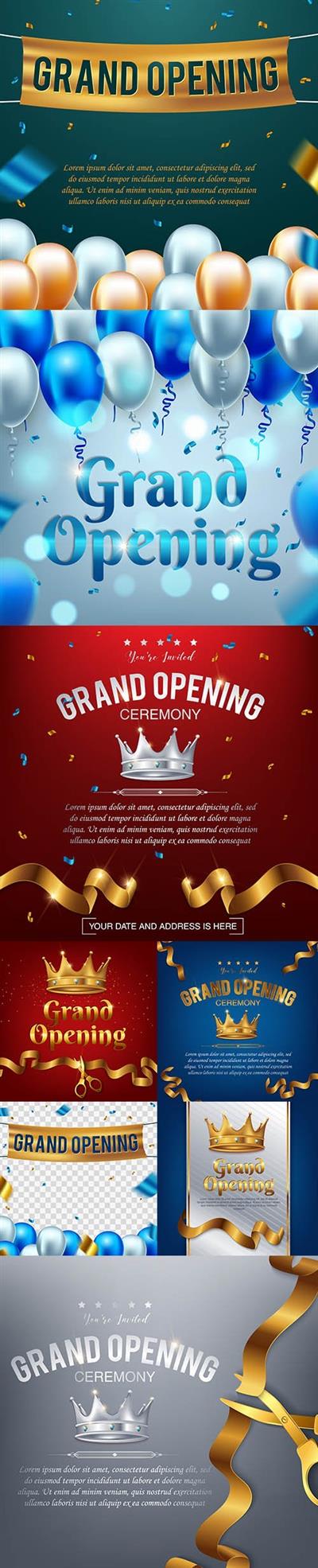 Grand Opening Vector Backgrounds