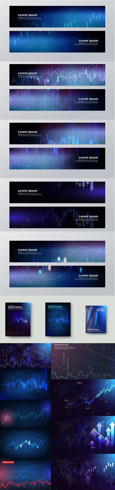 Trading Banners and Backgrounds Premium Set