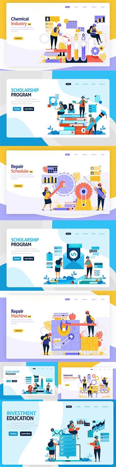 Industrial development and education landing page