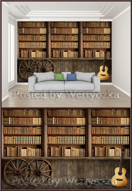 3D psd background wall living room bukkase