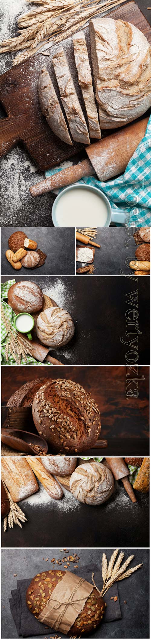 Various bread beautiful stock photo