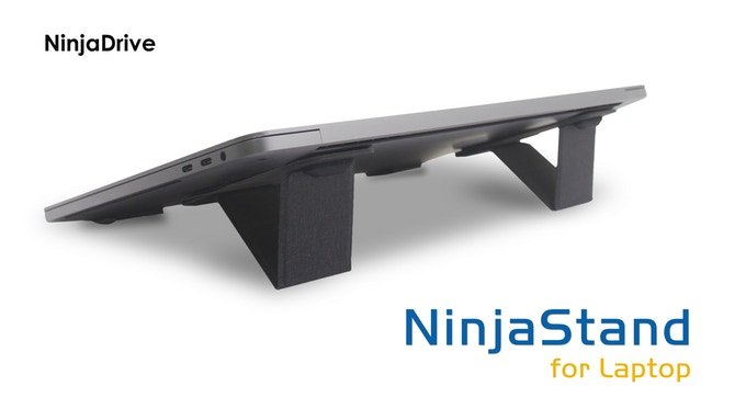 Раскладная подставка NinjaStand для ноутбука весит всего 50 г