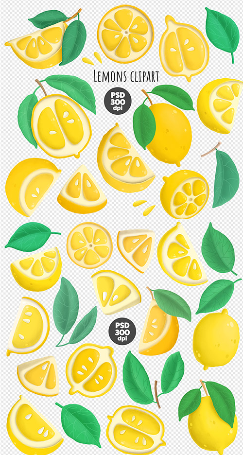 Lemons Clipart Collection