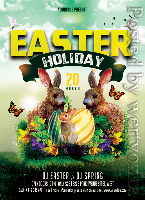 Easter Holiday2 - Premium flyer psd template