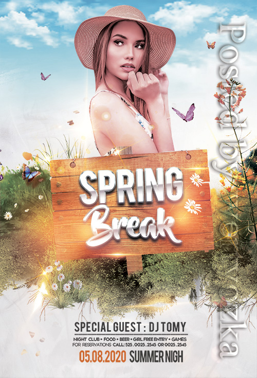 Spring Break Event - Premium flyer psd template