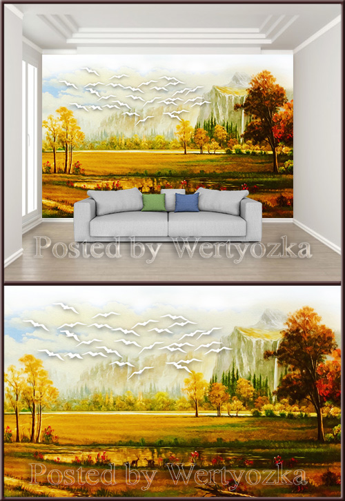 3D_psd_background_wall_landscape_scenery_oil_painting