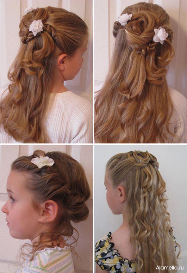 Детские прически на длинные волосы на выпускной девочке. Пошаговые инструкции, как сделать своими