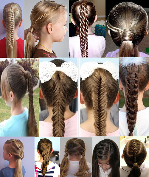 Быстрая прическа на длинные волосы на каждый день, в школу для девочки, на средние и короткие с