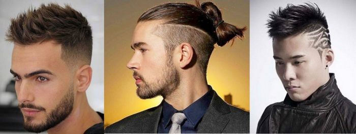 Мужские прически на средние волосы, с выбритыми висками, классические и необычные. Фото