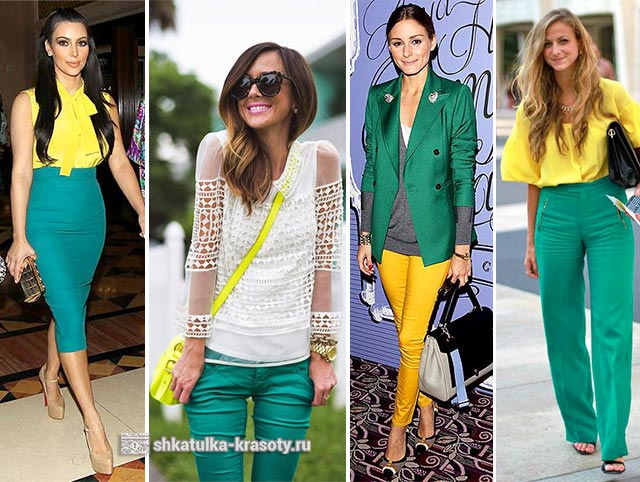Зеленый цвет в одежде.</div>
<div> С чем сочетается, к какому подходит, кому идет, с чем носить. Фото» /></div>
<div style=